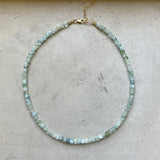 Aquamarine Cube Necklace
