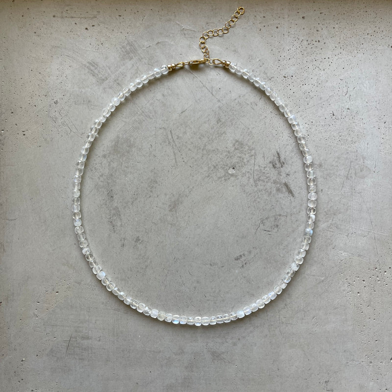 Moonstone Cube Necklace