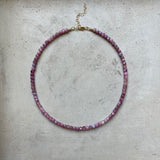 Pink Tourmaline Cube Necklace