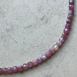 Pink Tourmaline Cube Necklace