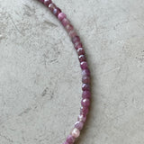 Pink Tourmaline Cube Necklace