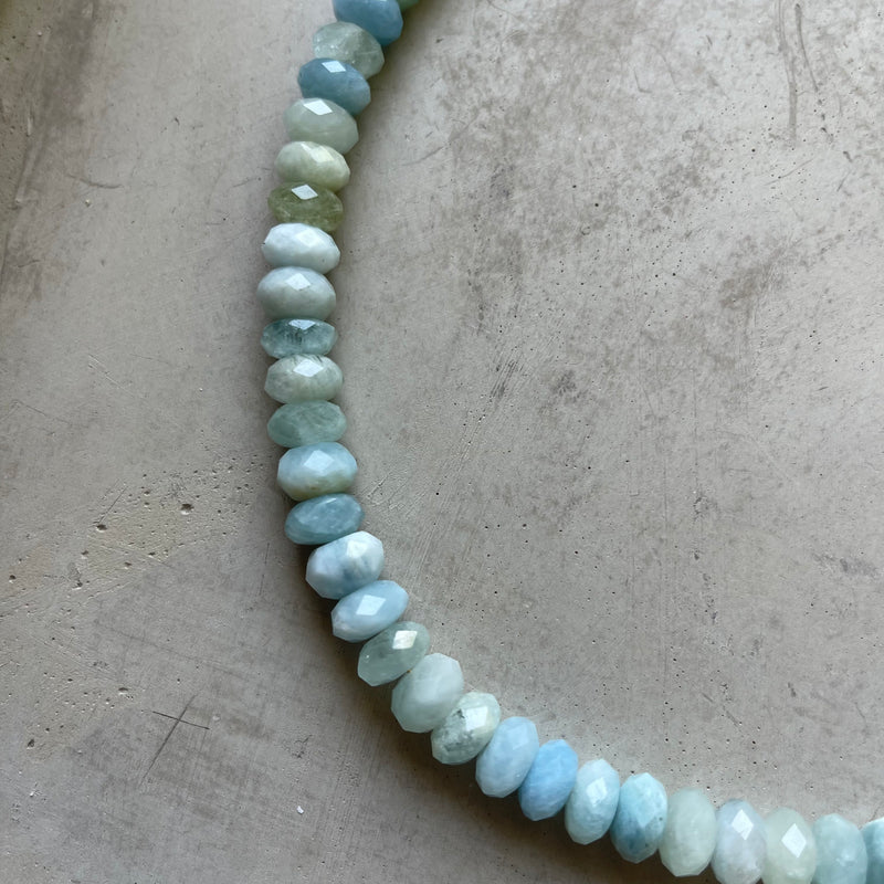 Aquamarine Faceted Necklace