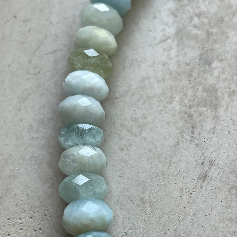 Aquamarine Faceted Necklace