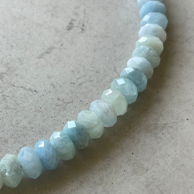 Aquamarine Faceted Necklace