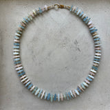 Aquamarine & Morganite Spaced Necklace
