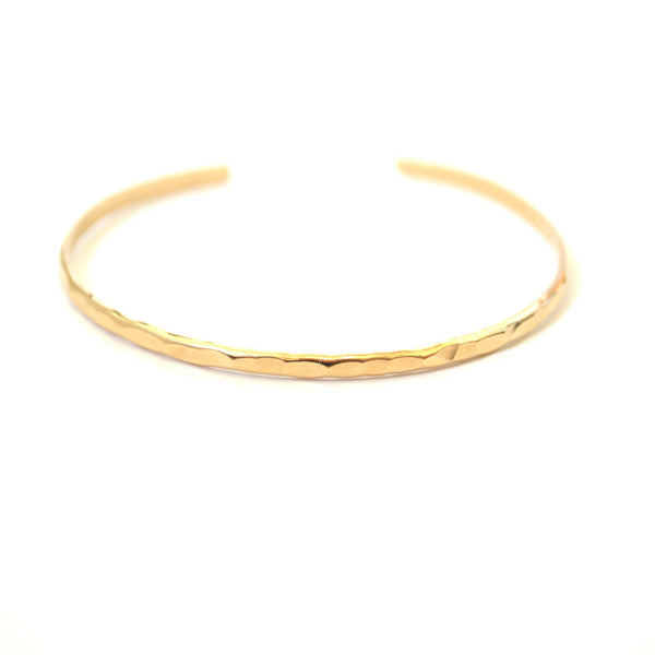 hammered gold bracelet