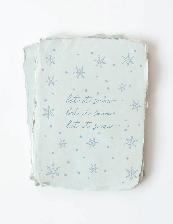 Let it snow - Christmas Hanukkah Holiday Greeting Card