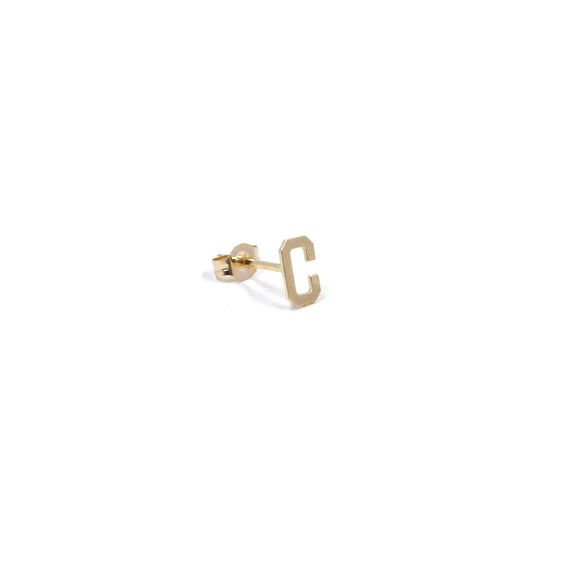 Letter Stud | 14k Solid Gold