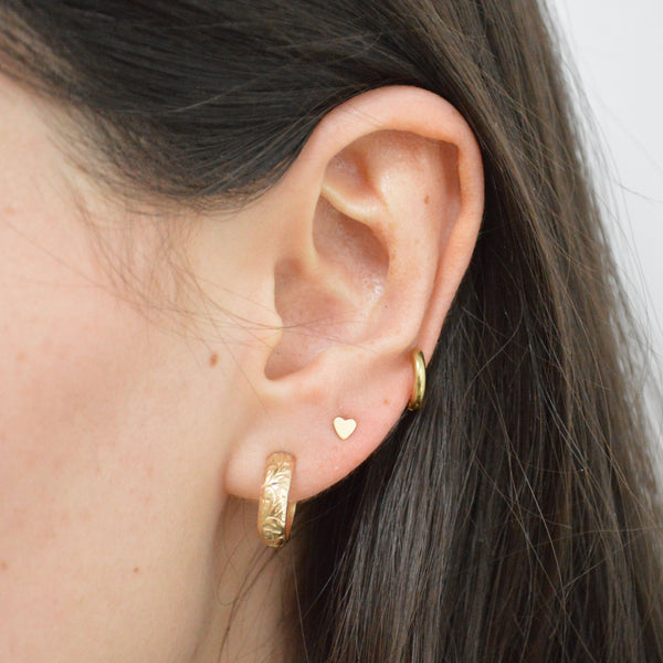 Heart Studs | 14k Solid Gold