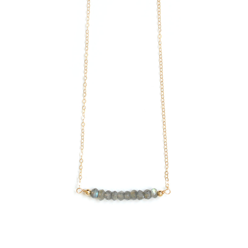 Gemstone Bar Necklace