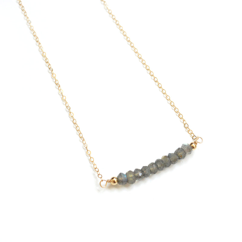 Gemstone Bar Necklace