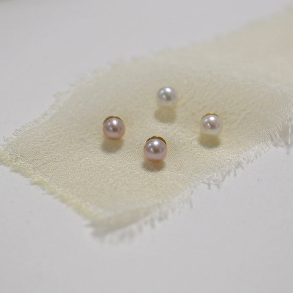 Pearl Studs | 14k Solid Gold