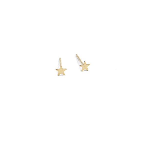 Star Studs | 14k Solid Gold